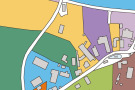 Die Flurkarte zeigt die gleiche Situation mit zusammengelegten Grundstücken.