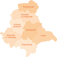 Thematische Karte - Landkreise in Oberpfalz